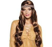 perruque hippie bandeau marron femme - boland 85825 Marron G