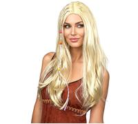 Perruque hippie blonde adulte M/L - Accessoire de déguisement