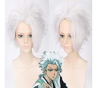 Perruque Hissugaya Toshiro argentée et blanche pour Halloween, fête de Noël, tenue de fête de Noël, perruque animée en soie haute température 157