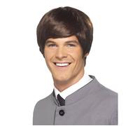 Perruque homme brune courte moderne - SMIFFY'S - Taille Unique - Enfant 3+ ans - Intérieur