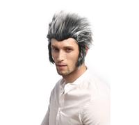 Perruque Homme Halloween Carnaval Loup-Garou Loup Gris Noir Toupiert Favoris
