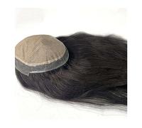 Perruque Homme Hommes toupet soie Base cheveux longs perruques for hommes 14-18 "cheveux humains hommes perruques respirant hommes prothèse capillaire unités de remplacement Postiche Perruques pour Ho