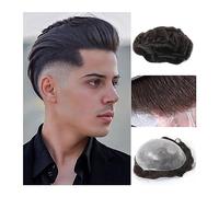 Perruque Homme Système de cheveux for hommes Full PU 0.06-0.08 Peau mince Hommes Toupet Invisible Hairline Sans nœud Postiches de cheveux humains Durable Toupee for hommes Postiche Perruques pour Homm
