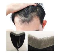 Perruque Homme Toupee Toupee for hommes postiche frontale en vrais cheveux humains avec base en PU en forme de V en forme de V avec système de remplacement de cheveux naturels Postiche Perruques pour
