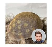 Perruque Homme Toupet for hommes Vrais morceaux de cheveux humains Prothèse de cheveux for hommes Super doux et respirant Full Lace Base Système de remplacement de cheveux for homme Postiche Perruques