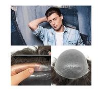 Perruque Homme Toupet marron foncé for hommes Super Thin Skin V-loop 8x10 pouces postiche de cheveux postiche de cheveux humains perruque for hommes remplacement de cheveux avec base en PU toupet for