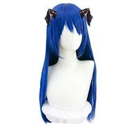 Perruque HSIU Mostima Cosplay, perruque Game Arknights, cheveux longs bleu encre, cosplay Halloween party girl perruque en fibre haute température autre perruque Mephisto