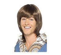 Smiffys Perruque Idole des années 70 – Brune – Halloween