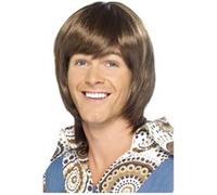 Perruque Idole Annees 70 Brune - Chatain G