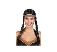 Boland Perruque Kewanee – indienne tressée femme avec bandeau – Noir G (85725)