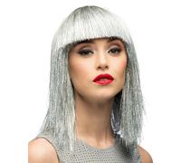 Perruque Irisée Argentée Femme Argenté