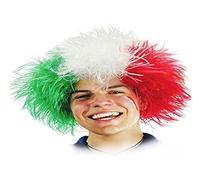 Perruque Italie Sparata tricolore vert blanc rouge