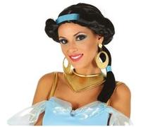 perruque jasmine princesse orientale conte femme - générique 4510 Noir
