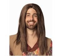 Boland Perruque John Lennon Hippie cheveux longs marron homme taille unique