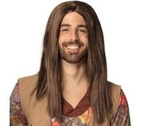 perruque john lennon cheveux long châtain homme - boland 86369 0 G