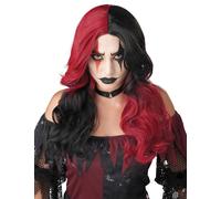 Perruque Joker Noire Et Rouge Luxe Femme Noir
