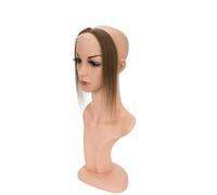 Perruque Lace Front 10 pouces en cheveux humains, avec raie au milieu et patch de ligne frontale, complément capillaire naturel et invisible. Effet naturel et Volumineux(Medium Brown)