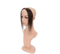 Perruque Lace Front 10 pouces en cheveux humains, avec raie au milieu et patch de ligne frontale, complément capillaire naturel et invisible. pour Femme Charmant(Black Brown)