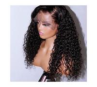 Perruque Lace Front Synthétique 180% Densité Afro Kinky Curly en Fibre Résistante à la Chaleur avec Ligne de Cheveux Naturelle 20-26 Pouces 1 × 4 for Femmes Noires(24inches)