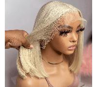 Perruque Lace Front Wig Blonde 613, cheveux naturels, coupe au carré ... Notre perruque en cheveux humains Lace Front Blonde 613 est le meilleur choix pour toutes celles qui recherchent une coiffure a