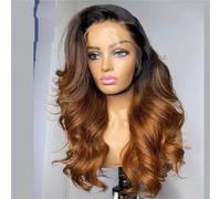 Perruque Lace Front Wig Body Wave naturelle ombrée, cheveux humains, T1B, 4, 27, 20 pouces, densité 180, 13x4, pour femmes