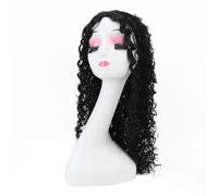Perruque Lace Front Wig Deep Wave synthétique haute densité, résistante à la chaleur, longue et bouclée pour femmes, noire, 28 pouces, parfaite pour un usage quotidien, les fêtes