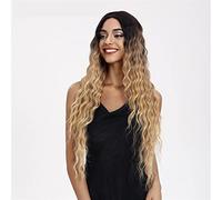 Perruque Lace Wig Synthétique Longue Et Ondulée, Blonde Ombrée, Haute Température, Perruques Synthétiques Pour Femmes Noires, Perruques De Cosplay Grises Pour Femmes (Tat6 27 24E Part Lace Wig)