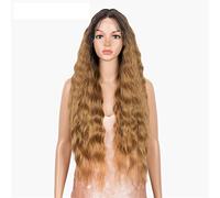 Perruque Lace Wig Synthétique Longue Et Ondulée, Blonde Ombrée, Haute Température, Perruques Synthétiques Pour Femmes Noires, Perruques De Cosplay Grises Pour Femmes (Sop43026 Part Lace Wig)