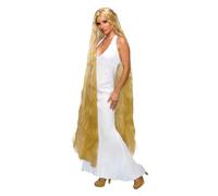Perruque Lady Godiva Super Longue Blonde Princesse De Conte De Fées Costume