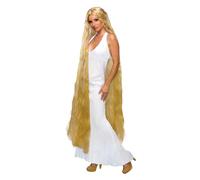 Perruque Lady Godiva Super Longue Blonde Princesse De Conte De Fées Costume