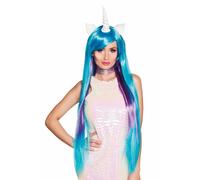 Perruque Licorne Longue Bicolore Femme Taille Unique Multicolore