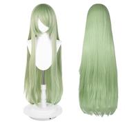 Perruque Longue 100 cm, Cosplay Anime Universel, Parfaite pour Fêtes, Usage Quotidien, Festivals, Halloween (Vert clair)