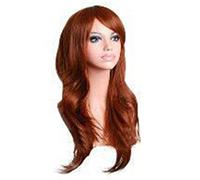 Perruque longue bouclée ondulée pour femme et fille - Résistante à la chaleur - Tendance - Pour Halloween, cosplay, fête (café)