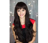 Perruque longue brune ondulée : Mandy dark brown #4