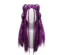 Perruque Longue Colorée Avec Tresses Pour Femmes Adultes, Perruque Synthétique Moelleuse De 23 Pouces Pour Costume De Cosplay D'halloween