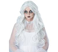 Perruque Longue Dame Blanche Femme Blanc