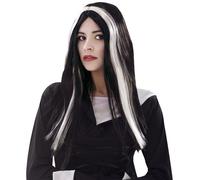 Perruque Longue De Sorcière Noire Et Fuchsia (Taille Unique) Multicolore