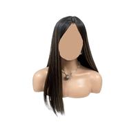 Perruque longue et dense, couleur noir naturel sur mesure, avec bonnet en soie vierge humaine()=60%_20INCHES_SILK TOP)