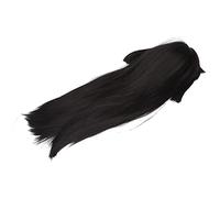 Perruque Longue et Droite Noire Réaliste pour Femme avec de Jolis Cheveux et Flexible pour le Bricolage, Jeu Plus Amusant, Port Confortable
