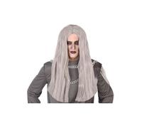 ATOSA perruque gris longue halloween