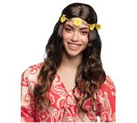 Boland 85826 - Perruque pour adulte Joy avec bandeau, cheveux longs et ondulés - Cheveux synthétiques ondulés - Coiffure Flower Power années 70 - Carnaval party