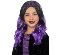 Perruque - Longue noire et violette - Enfant - Mixte - Accessoire de déguisement