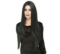 Perruque Longue Noire Résistante À La Chaleur Femme Taille Unique Noir