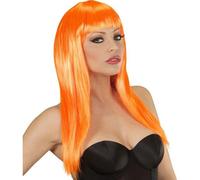 Perruque Longue Orange À Frange Femme Taille Unique Multicolore
