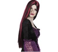 Boland perruque Witch Lona ladies 25 x 19 cm polyester noir/violet rouge G
