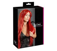 Perruque longue rouge extra