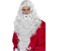 Smiffy's Kit accessoires Père Noël – perruque et barbe – blanc – Halloween