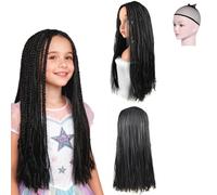 Perruque longue tressée noire pour costume de princesse - Accessoire de déguisement pour femmes et filles - Accessoire de déguisement pour Halloween, anniversaire, Noël, fête de cosplay
