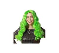 Perruque Longue Verte ondulée 60cm