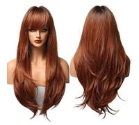 Perruque Longues perruques ondulées blondes brun cendré clair avec frange de cheveux fête quotidiennes for les femmes(LC015-1)